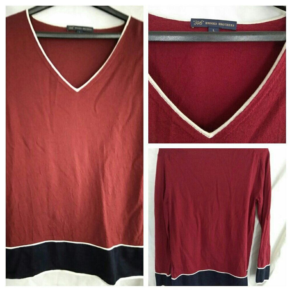 Brooks Brothers "346" vneck sweater